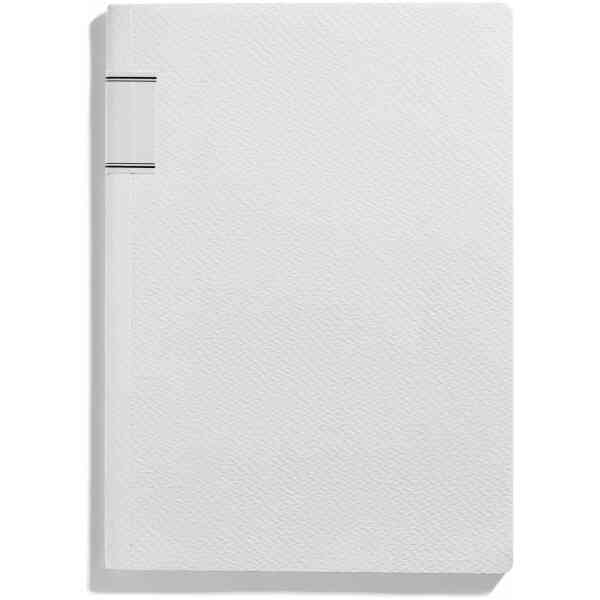Classic note- & sketchbook, col. white, L-size 180 x 250 mm, 64 pages/32 sheets, 80 g/m2 (made in Japan)