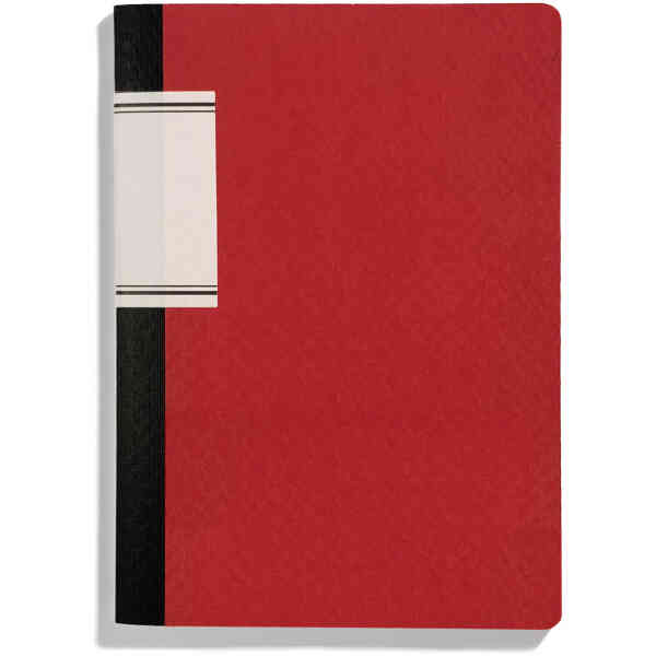 Classic note- & sketchbook, col. red, S-size 90 x 130 mm, 64 pages/32 sheets, 80 g/m2