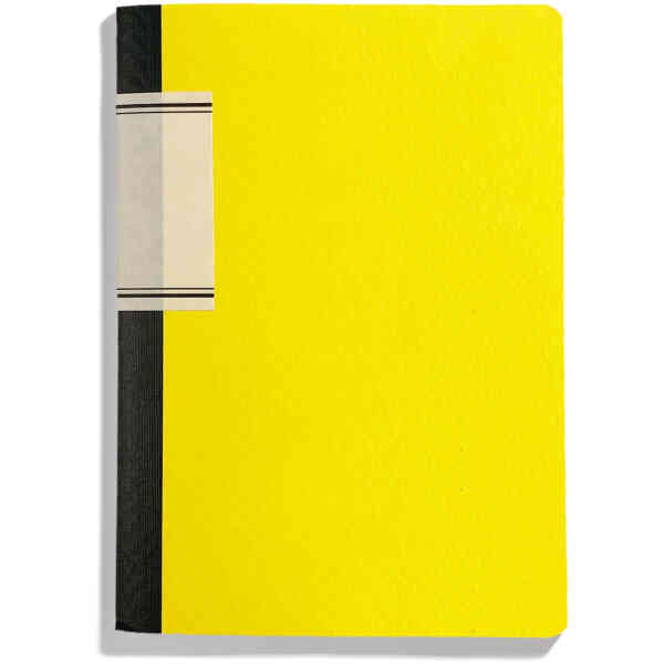 Classic note- & sketchbook, col. yellow, S-size 90 x 130 mm, 64 pages/32 sheets, 80 g/m2