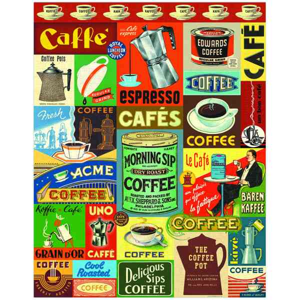 Cavallini & Co.  Coffee 1,000 Piece Puzzle
