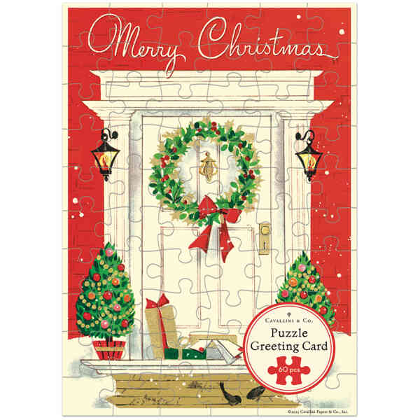 Christmas Home Puzzle Greeting Card