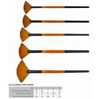 synthetic fan brush flame 1368fn short handle ros2a