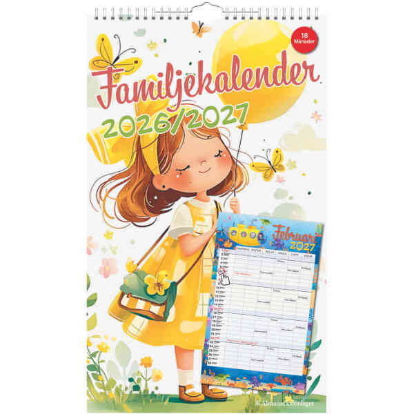 Familjekalender 6 kolumner 18 mån