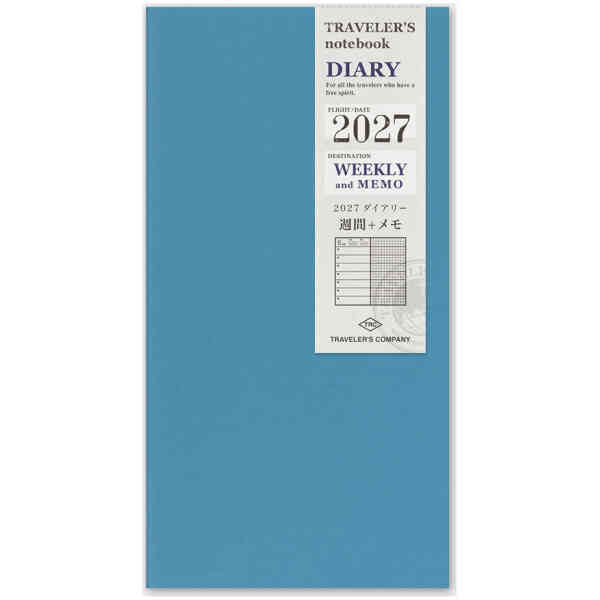 2027 TRAVELER'S notebook Weekly + Memo Diary Regular Size Förbeställ och betala nu för leverans av hela ordern i slutet på september
