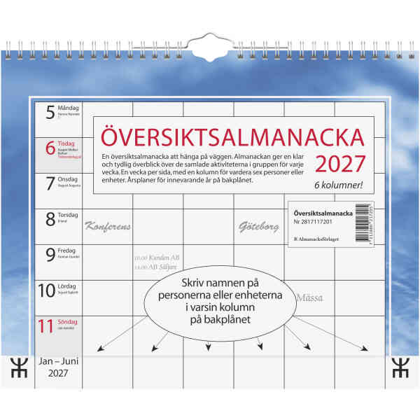 Översiktsalmanacka  2027