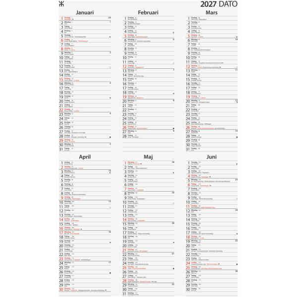 Datokalender  2027