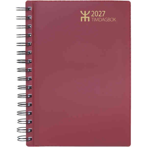 Timdagbok Bordeaux Wire-O  2027
