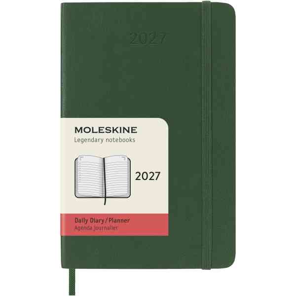 Moleskine Classic Soft 12M Daily Pocket Myrtle Green 2027