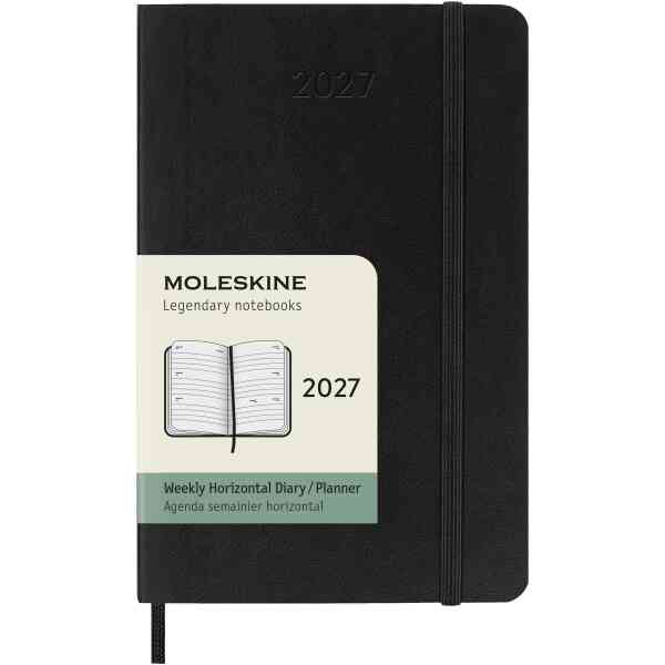 Moleskine Classic Soft 12M Weekly Horizontal Pocket Svart 2027