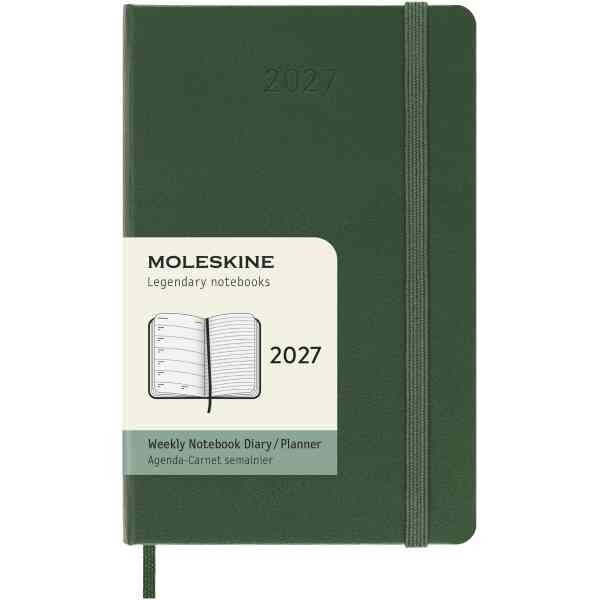 Moleskine Classic Hard 12M Week Note Pocket Myrtle Green 2027