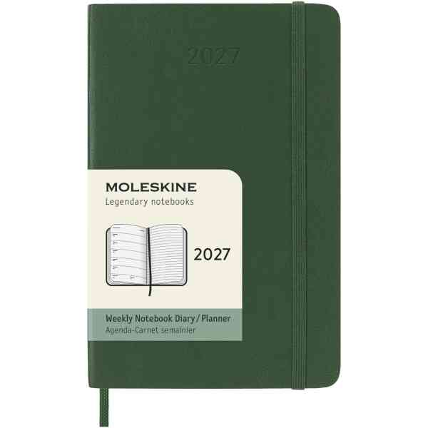 Moleskine Classic Soft 12M Week Note Pocket Myrtle Green 2027