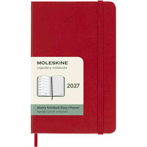 Moleskine Classic Hard 12M Week Note Pocket Röd 2027