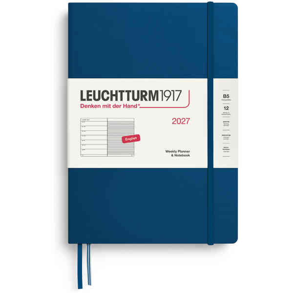 Weekly PLANNER & Notebook 2027 B5 Indigo