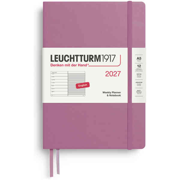 Weekly PLANNER & Notebook 2027 A5 Dusty Rose
