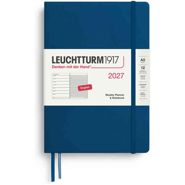 Weekly PLANNER & Notebook 2027 A5 Indigo