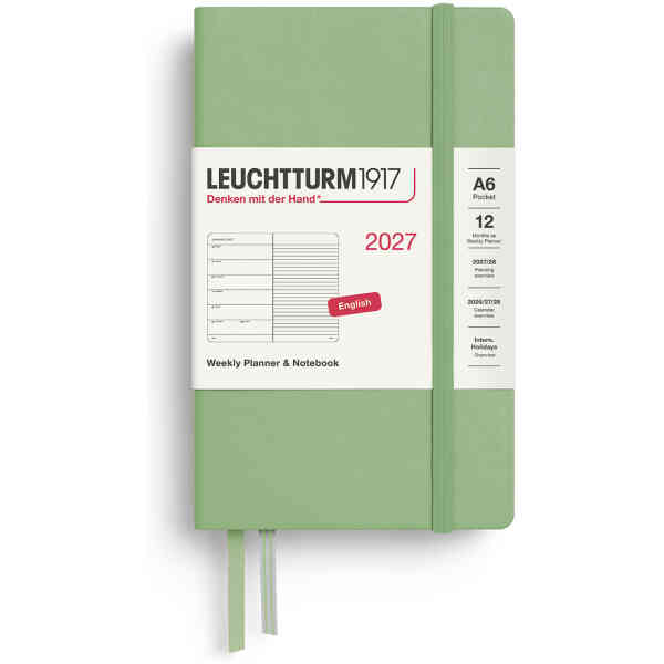 Weekly PLANNER & Notebook 2027 Hard A6 Sunflower