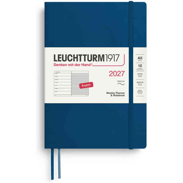 Weekly PLANNER & Notebook 2027 A5 Soft Indigo