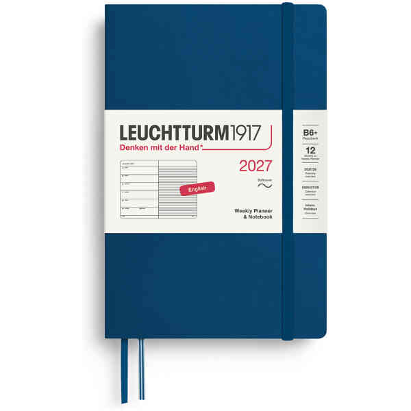 Weekly PLANNER & Notebook 2027 B6 Soft Indigo