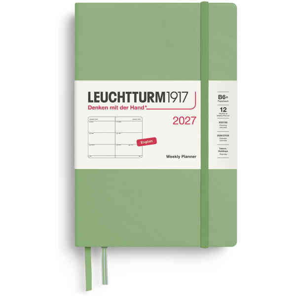 Weekly PLANNER 2027 Hard B6 Sage