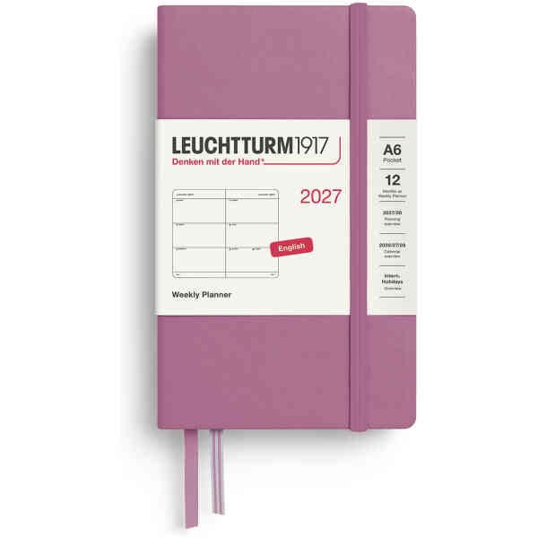 Weekly PLANNER 2027 A6 Hard Dusty Rose