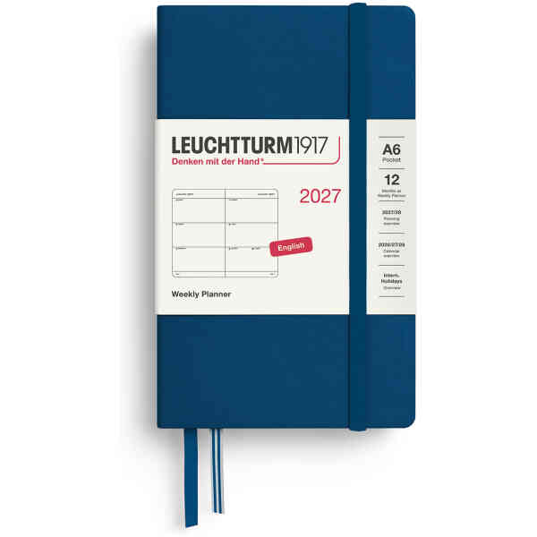 Weekly PLANNER 2027 A6 Hard Indigo