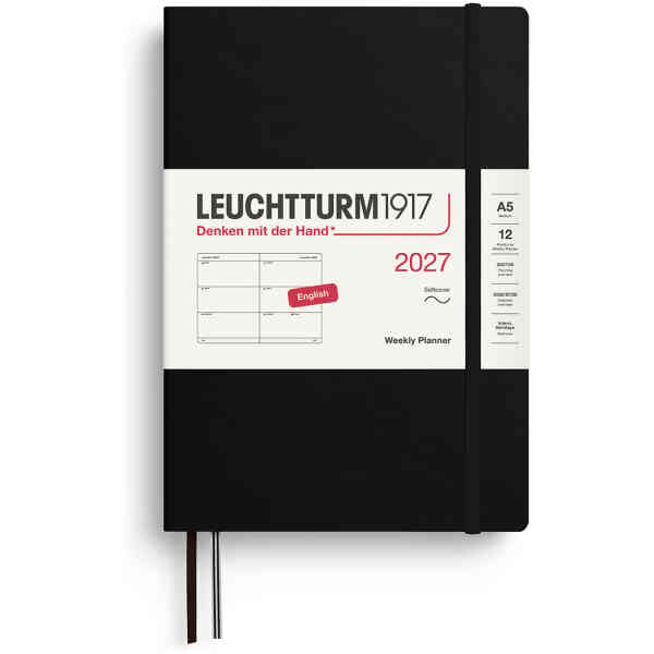 Weekly PLANNER 2027 A5 Soft Black