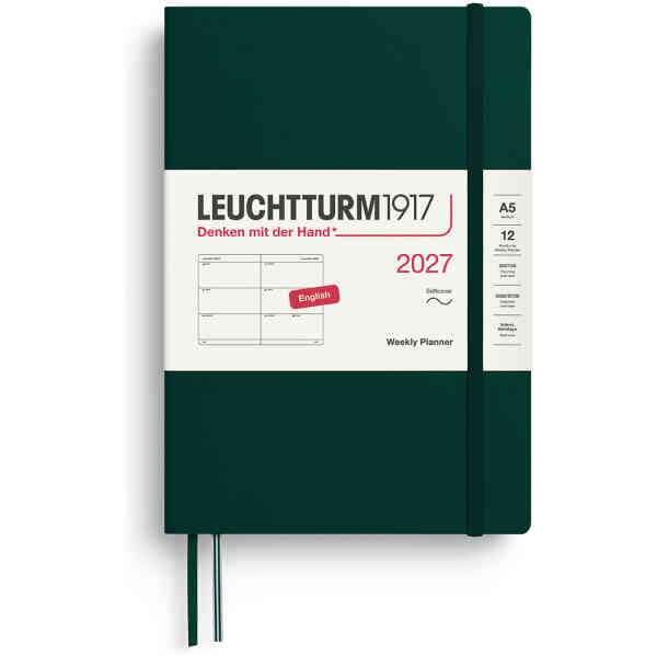Weekly PLANNER 2027 A5 Soft Forest Green