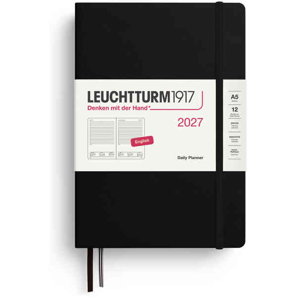 Daily PLANNER 2027 A5 Hard Black