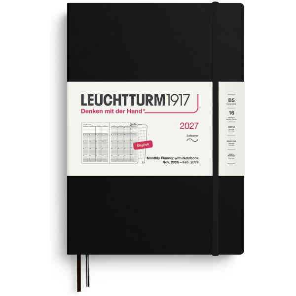Monthly PLANNER 2027 B5 Soft 16m. Black