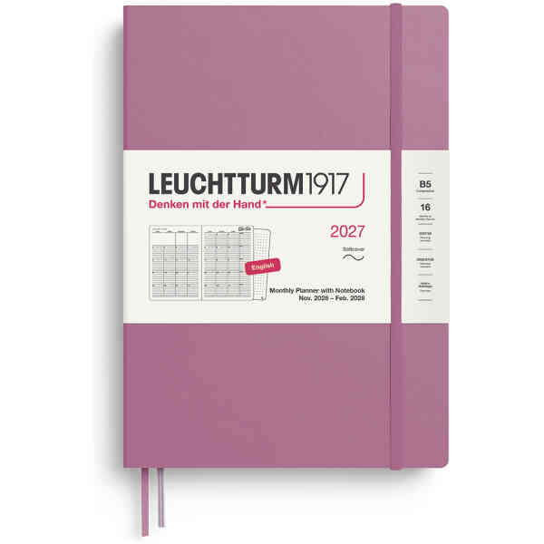Monthly PLANNER 2027 B5 Soft 16m. Dusty Rose