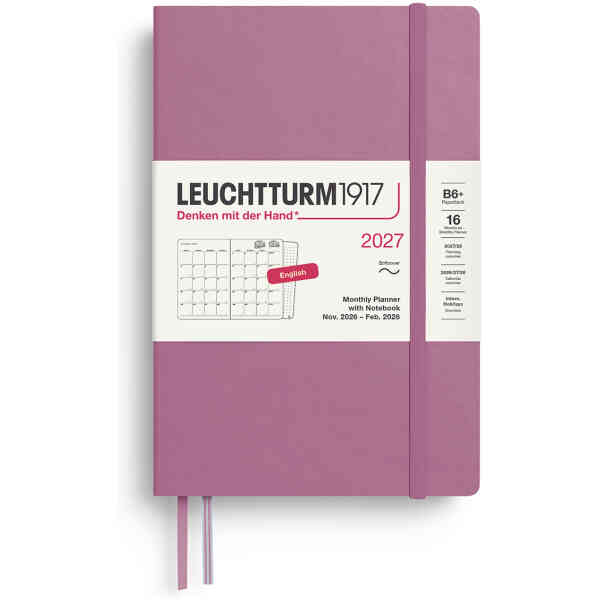 Monthly PLANNER 2027 B6 Soft 16m. Dusty Rose