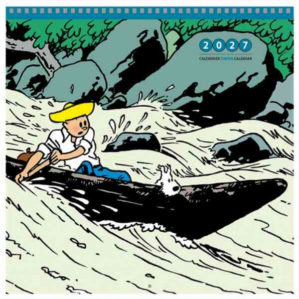 Tintin Stor Väggkalender 2027 30 x 30 CM