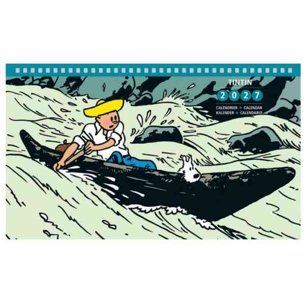 Tintin Bordskalender 2027 21 x 12,5 CM