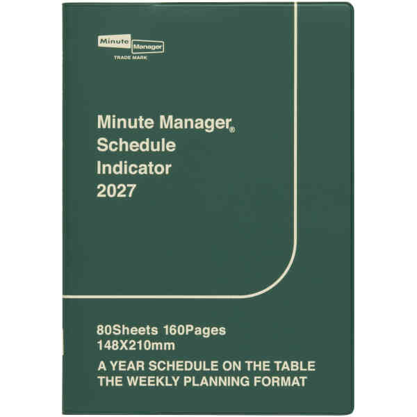 2027 Hightide Diary Minute Manager A5 27NX1 Minute Manager-Green