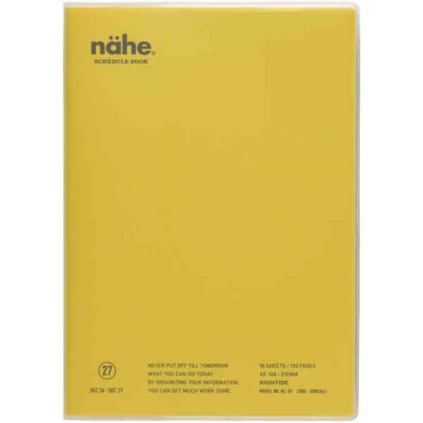 2027 Hightide Nahe Diary Weekly Vertical A5 Yellow