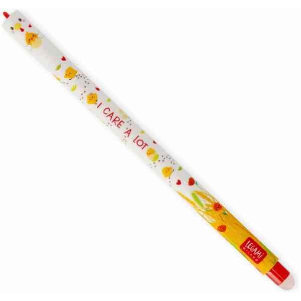 Erasable gel pen, Hen/ Höna, röd, gelpenna med utsuddbart bläck