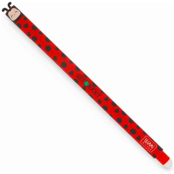 Erasable gel pen, Ladybug, röd, gelpenna med utsuddbart bläck
