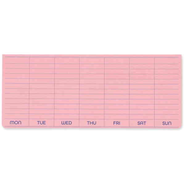 Sticky Memo Pad Weekly Pink