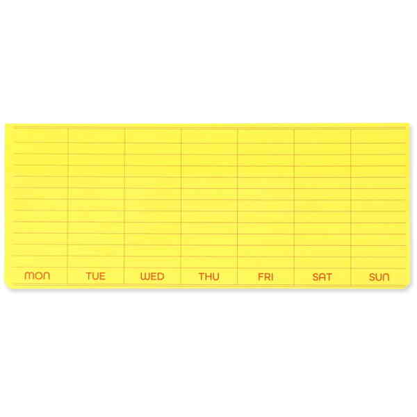 Sticky Memo Pad Weekly Yellow