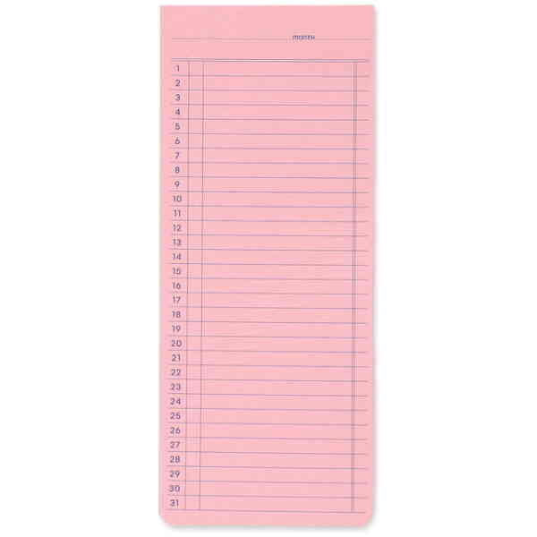 Sticky Memo Pad Monthly Pink
