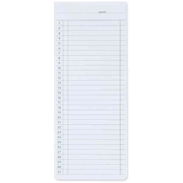 Sticky Memo Pad Monthly White