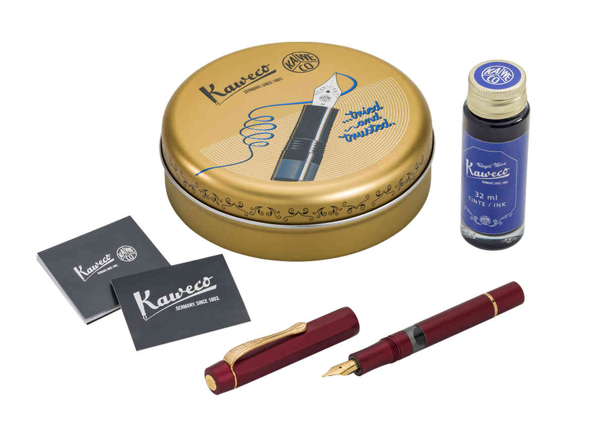 Kaweco PISTON SPORT AL Starter Set Bordeaux/Gold B - Bild 11