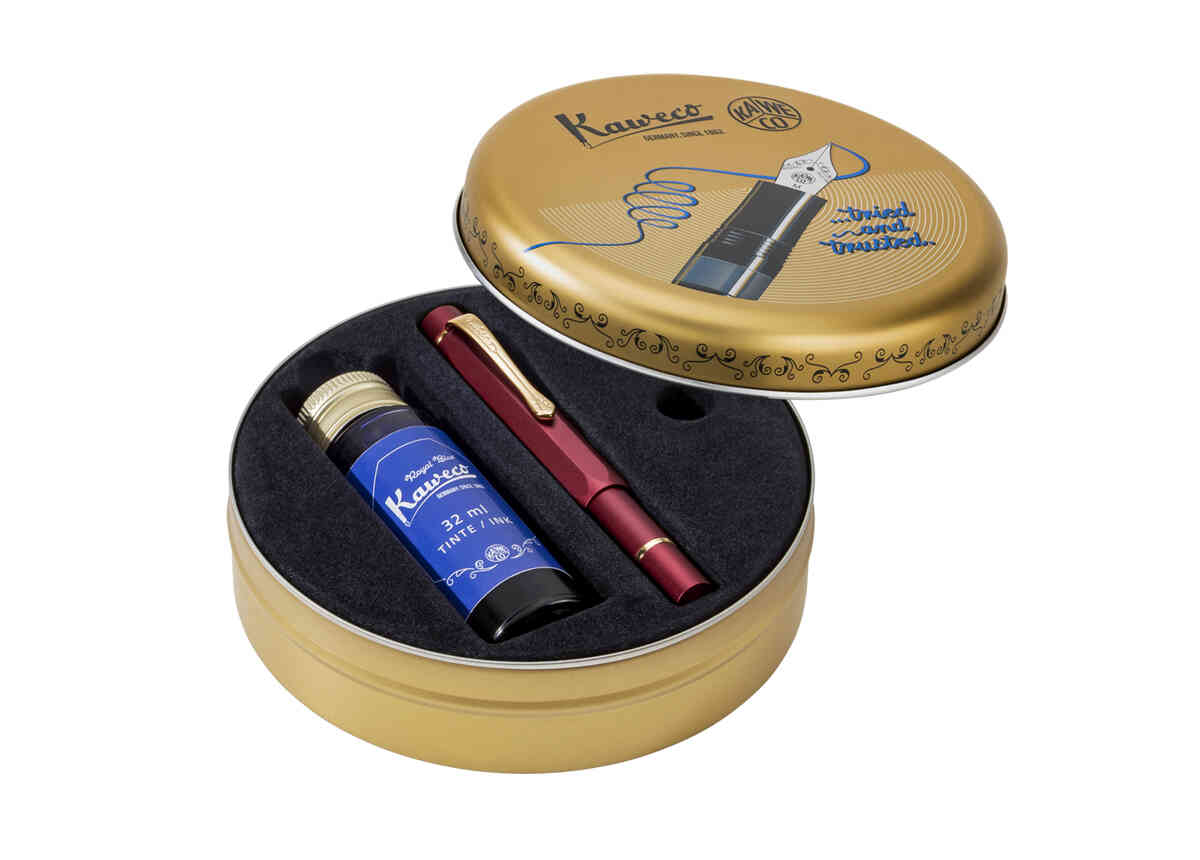 Kaweco PISTON SPORT AL Starter Set Bordeaux/Gold B - Bild 12