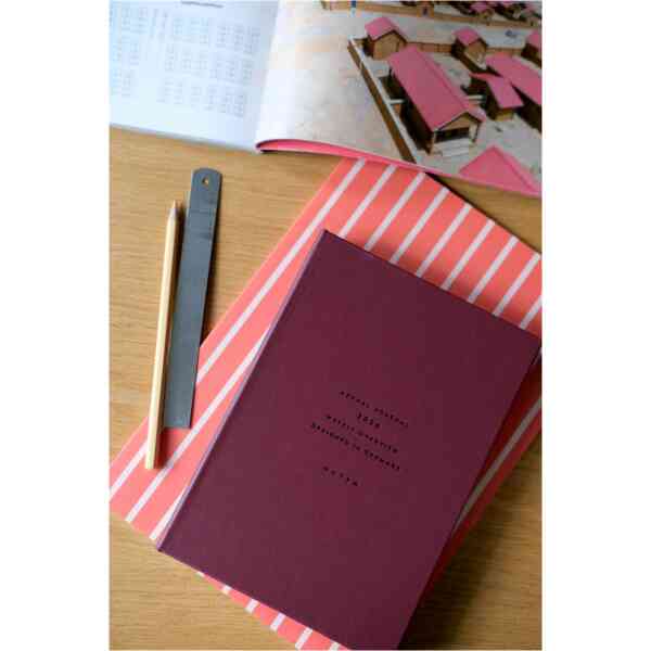 ALVA Notem Annual Journal 2027, A5 Flat Lay Binding - Dark Red