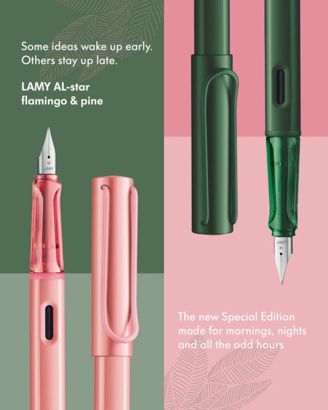 Årets Special Edition LAMY AL-star finns nu både i vår butik och webshop: Flamingo och Pine. Vilken är din favorit? 🦩🌲🖋

#LAMY #LAMYALStar #NewIn #lexispapper #lundcity 

📸 Bild lånad av @lamy_global