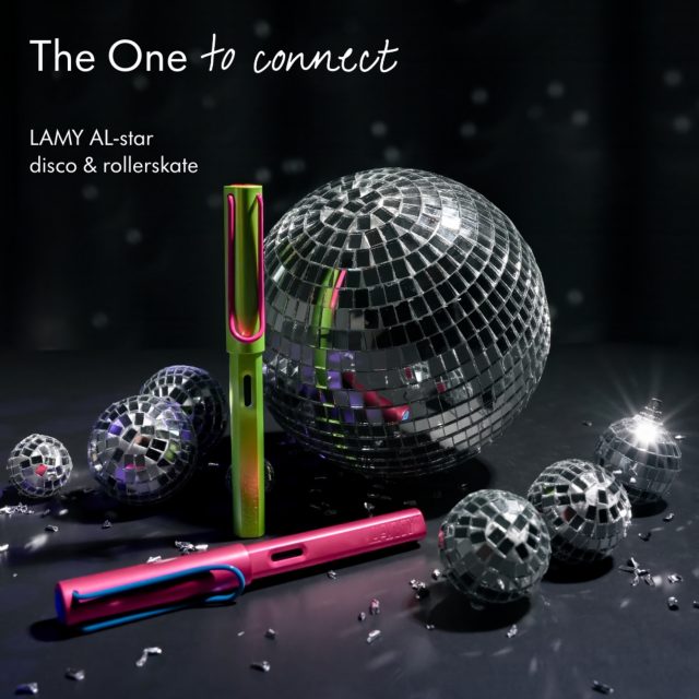 Special edition från LAMY: 
LAMY AL-star Disco & Rollerskate, följt av LAMY Safari Neon. 🪩🌸 

#lexispapper #lundcity #visitskåne #lamyspecialedition