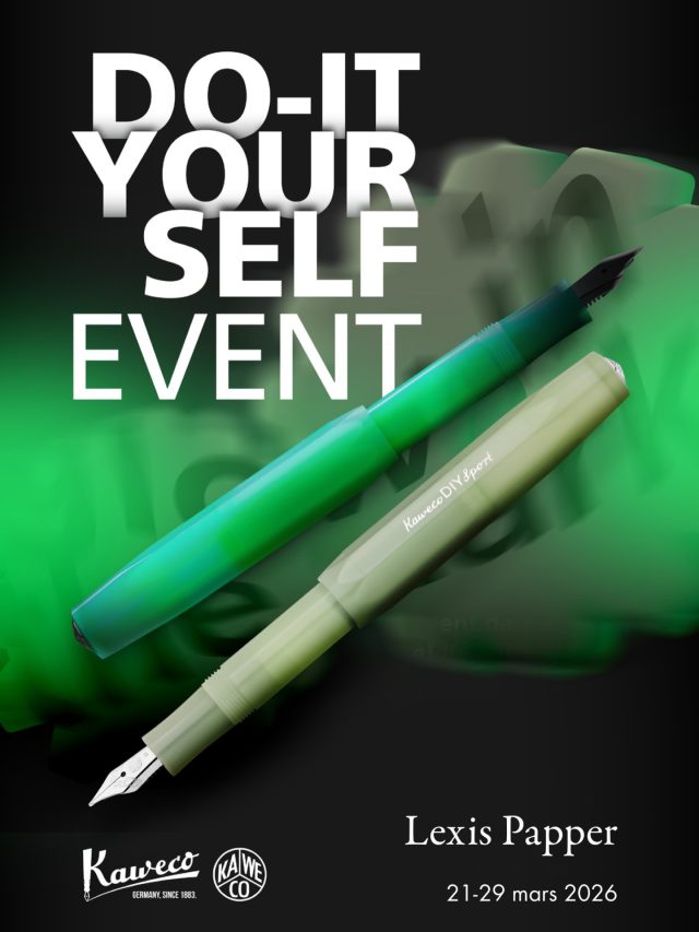 DIY Kaweco Glow in the Dark fountain pen 💚
• Lördag 21 mars till söndag 29 mars
• Pennan kostar 289 kr
• Gäller endast i butiken på Klostergatan
• Förutom Glow in the dark har vi även pennor från tidigare DIY-Event med bland annat den fina Emerald. 
• Med reservation för slutförsäljning

Välkommen! 

”We are ready to take off with our new Do It Yourself variant for 2026: with our Glow in the Dark fountain pen, you can assemble your own space companion.

Charge the translucent green pen up with either natural or UV light to see it from its best side – as the shining eye-catcher in your pencil case, bag, or cozied up under the blanket! The silver elements emphasize the cool character of the otherworldly colour.

Seven components – our Kaweco Sport fountain pen is made of high-quality plastic and consists of many individual parts. Unlike fully automated machine parks, our writing instruments are assembled by hand every day in our factory in Nuremberg. Slip into our shoes with the Kaweco DIY Sport and build your own personalized fountain pen. The fountain pen is available exclusively in stationary retail stores as a DIY product and cannot be purchased online.

#kaweco #kawecodiy #lexispapper #lundcity